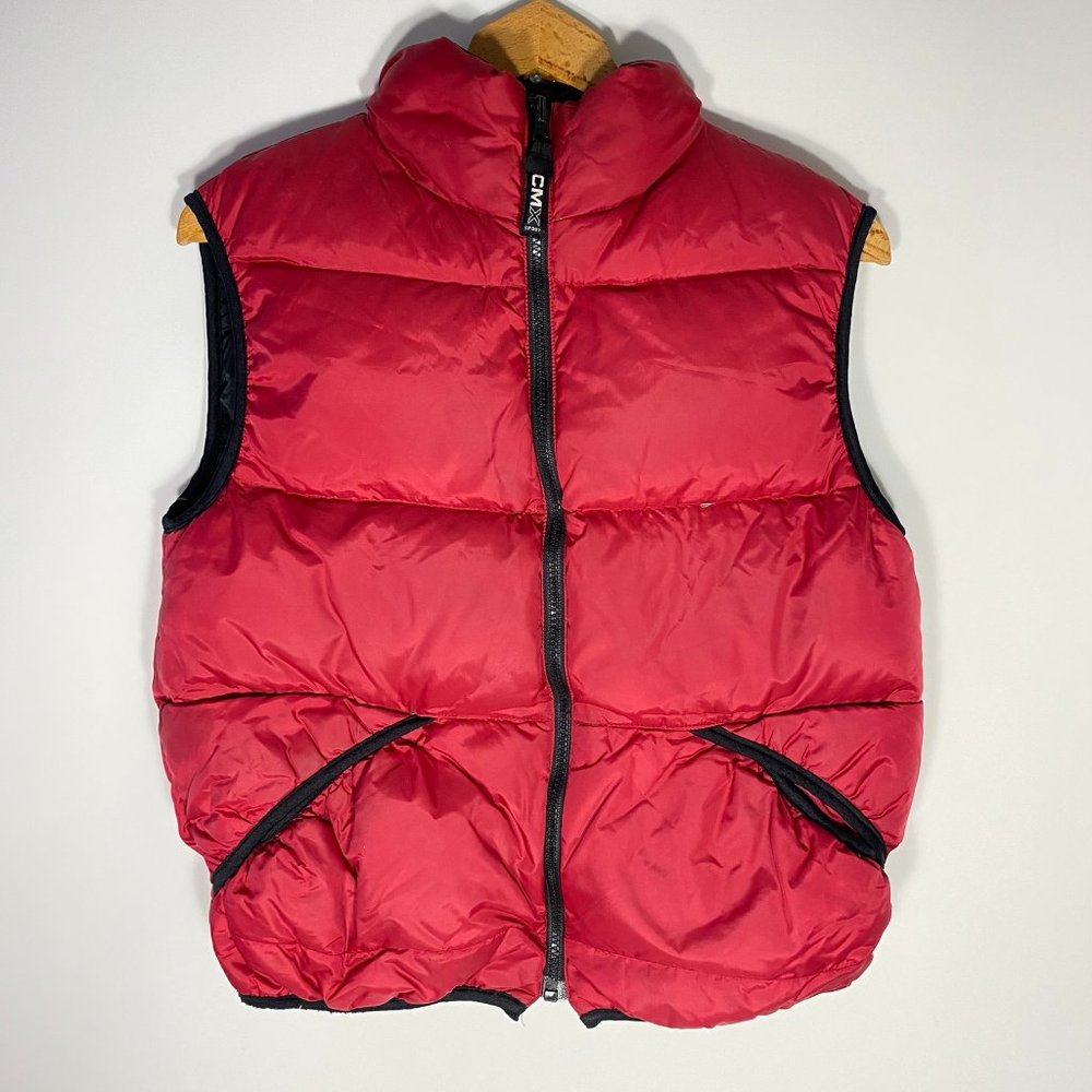 Club Monaco Youth Vest CMX Sport Reversible Zip Puffer Down Red Sz XL